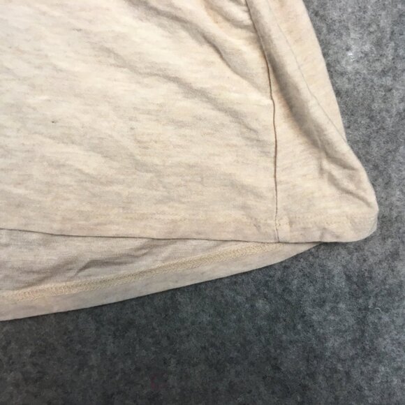 Belldini Top 2X Career Casual Knit Swing Hem 3/4 Sleeve Grommet Caged Back Tan - Picture 2 of 13